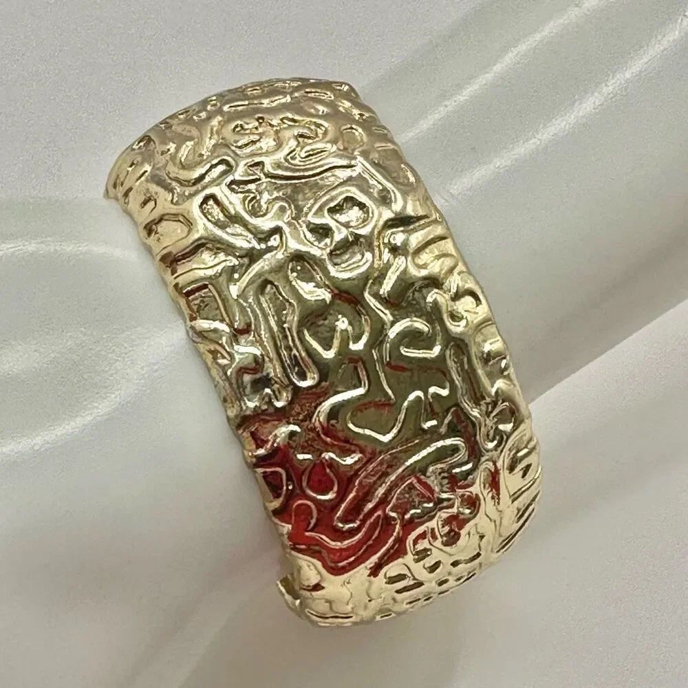 Fornash gold tone wide hinged bracelet